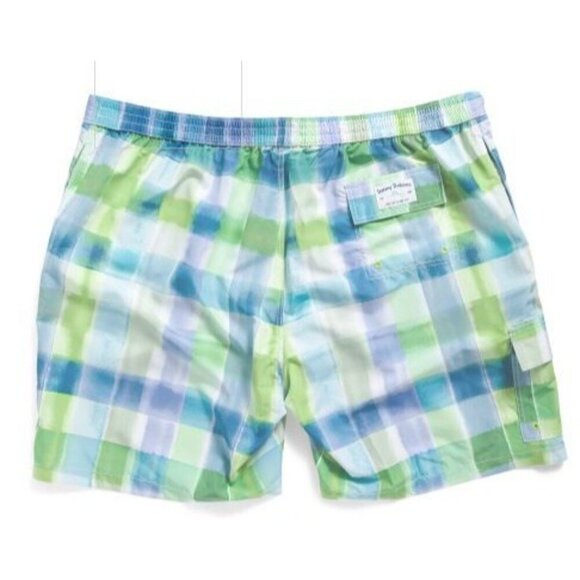 Tommy Bahama Mens Blue Green Plaid Big Tall Pockets Swim Trunks Plus Sz 3XL New - Picture 5 of 11